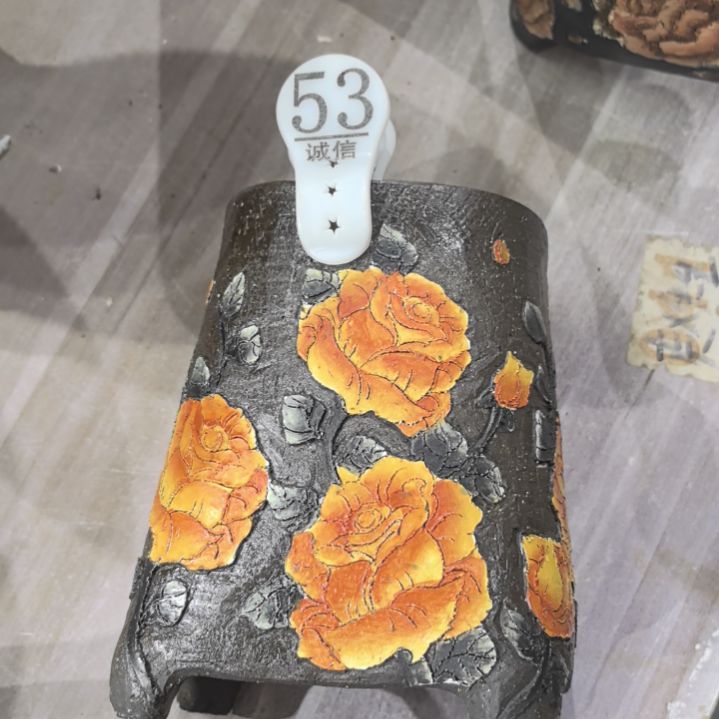 美***美花盆红泥景德镇花盆