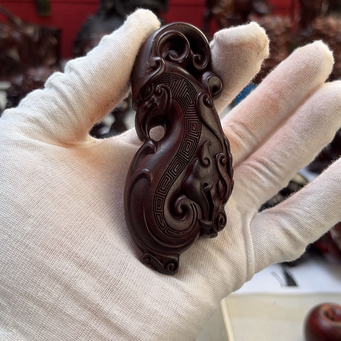 印度小叶紫檀手把件