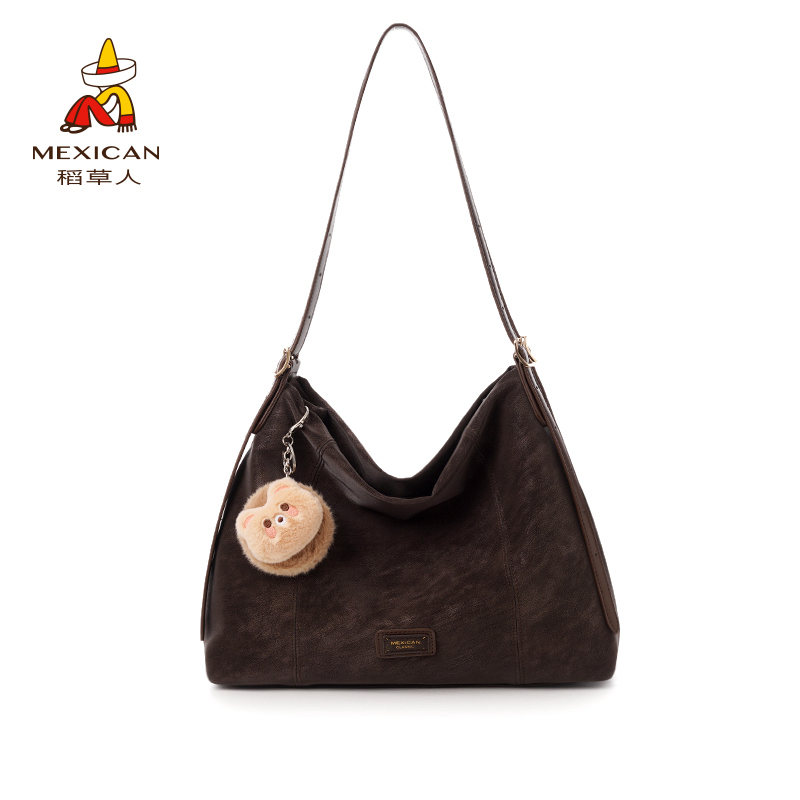 稻草人25秋冬新款擦色质感小众设计时尚百搭休闲单肩斜挎包
