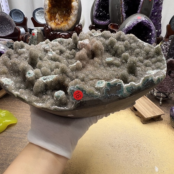 水晶珠宝半成品未镶嵌森林款盘子16