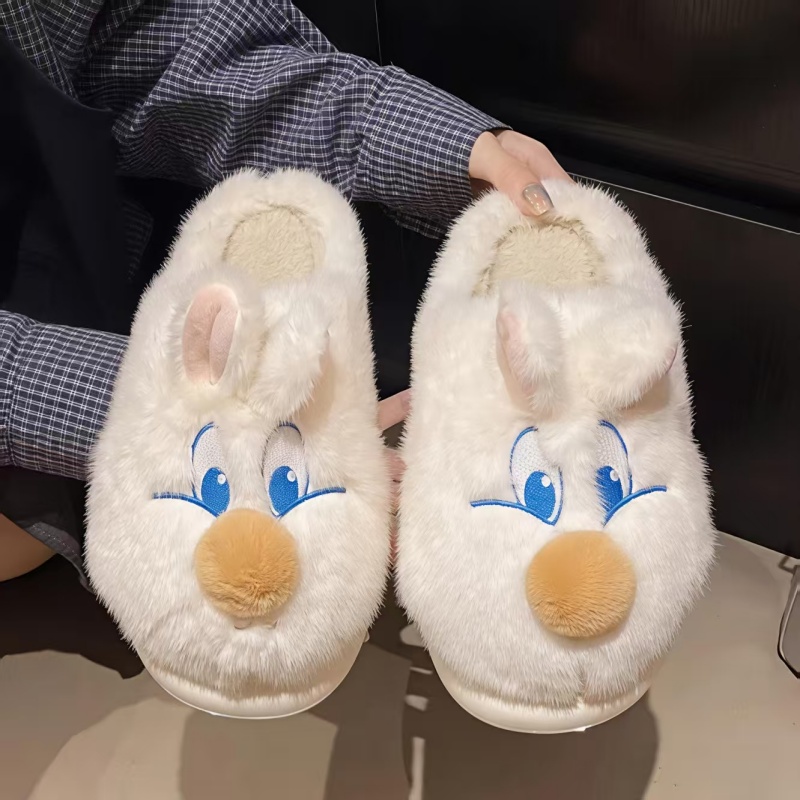 01-200冬天加绒可爱厚底冬季包跟防滑保暖居家棉拖鞋儿童男士