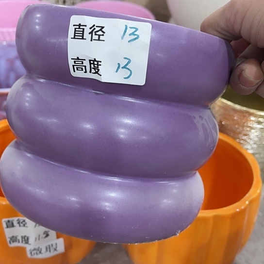 多肉绿植陶瓷花盆9.9包邮，有孔