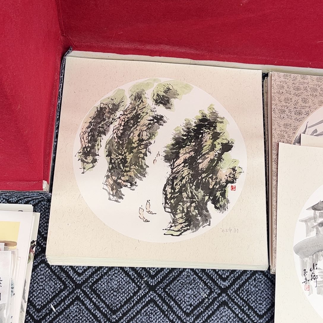 国画孙玉华老师三尺斗方卡纸山水奇