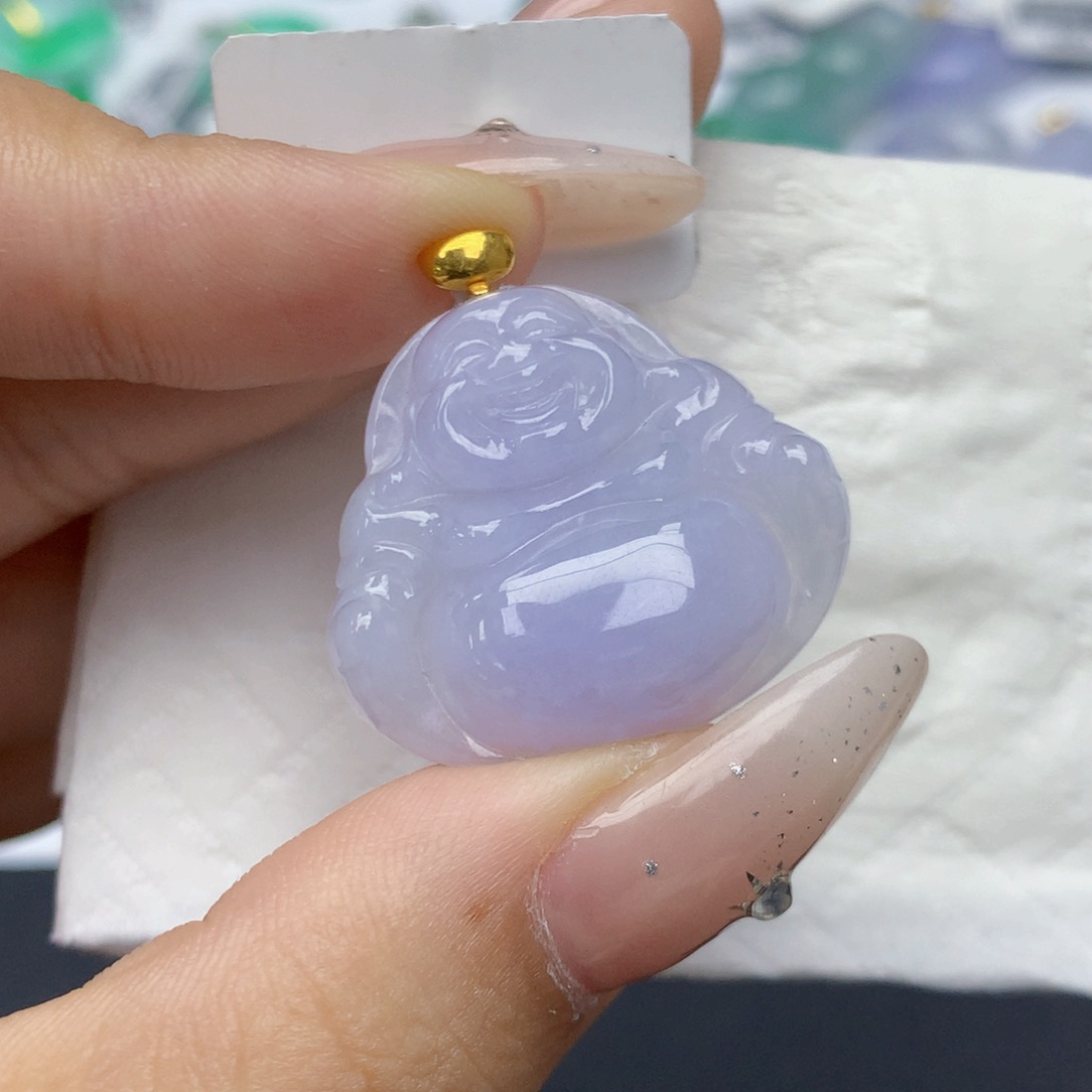 颈饰18K金镶嵌翡翠