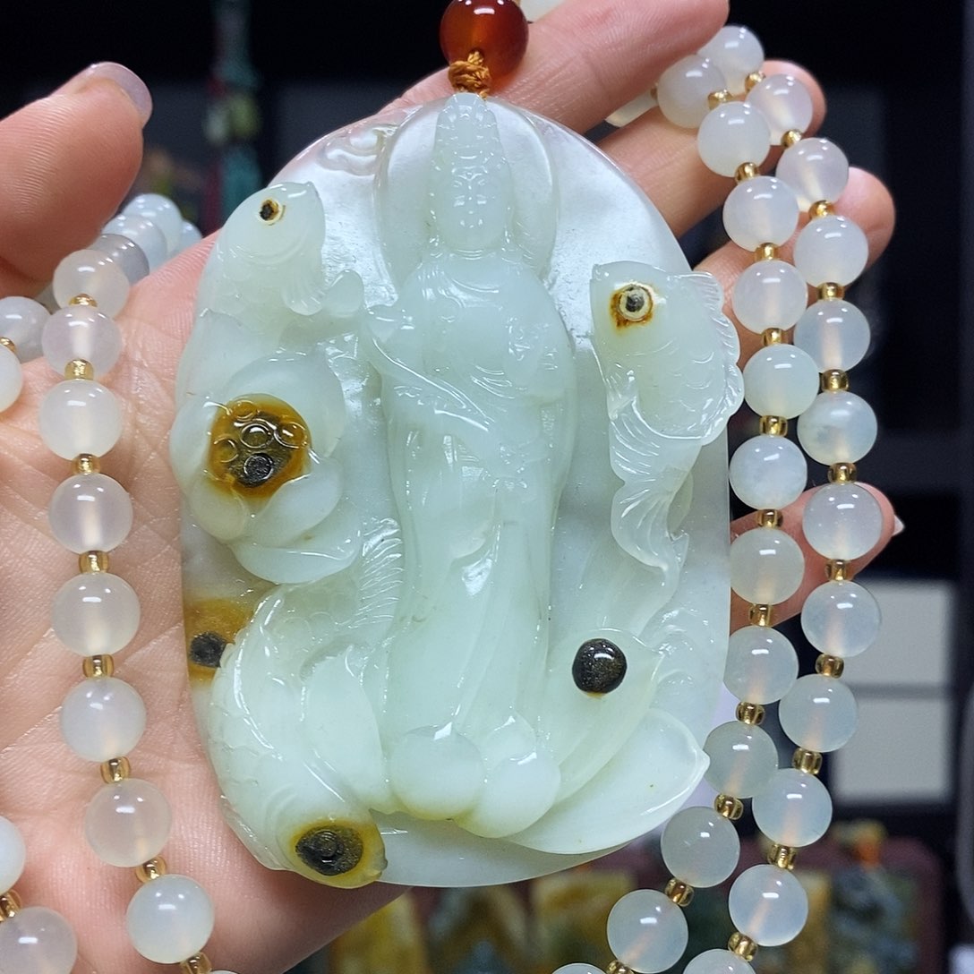 未镶嵌岫玉挂件吊坠