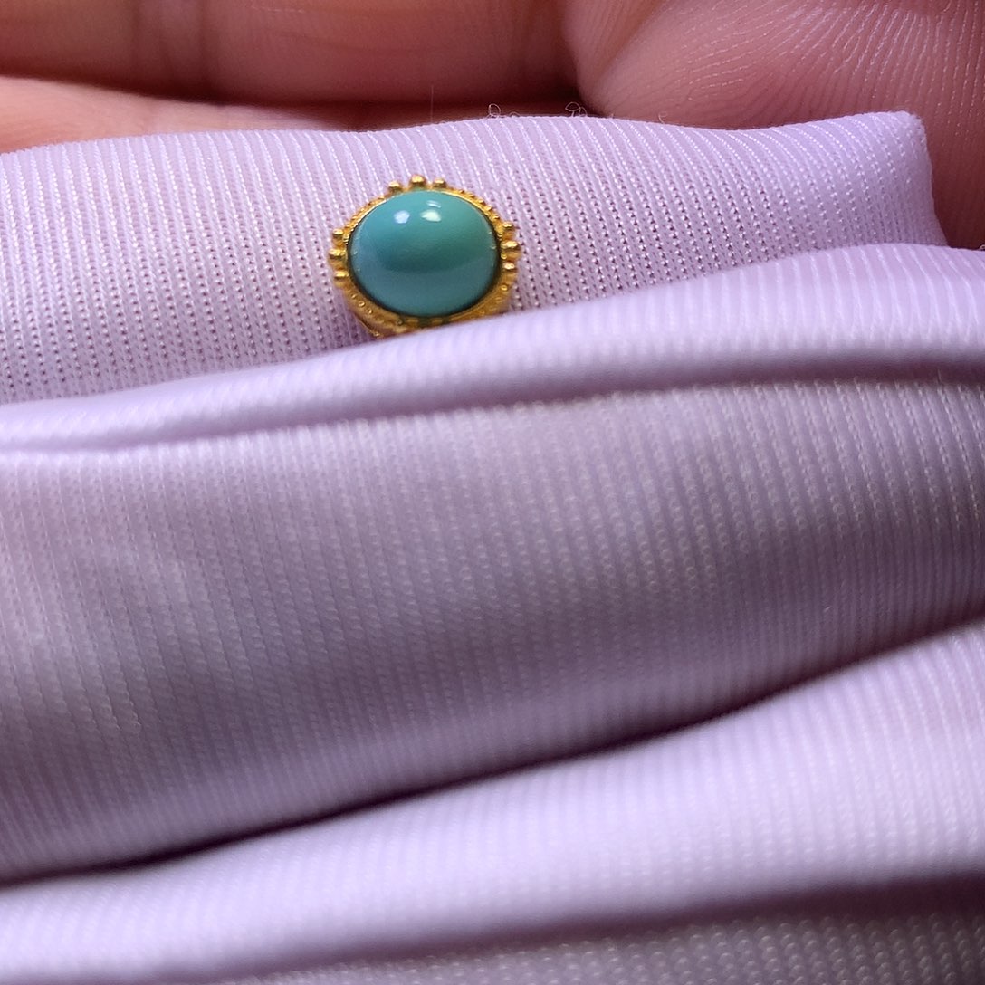 绿松石18K金镶嵌配饰