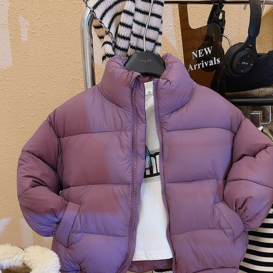 儿童羽绒棉服男女冬季2025韩版儿童加厚保暖面包服新款棉衣外套