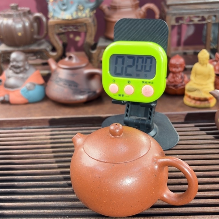 绯***心茶壶紫砂宜兴原矿朱泥