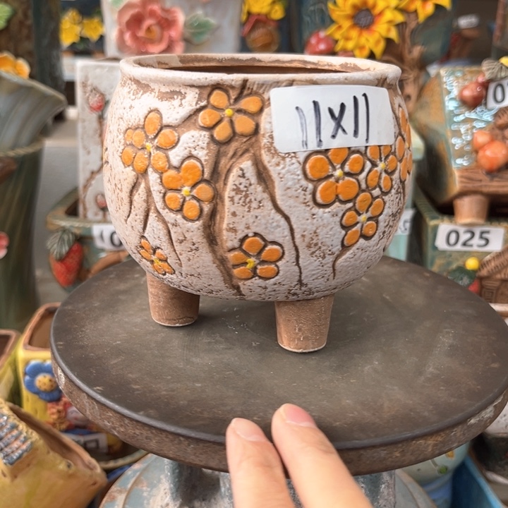 紫砂花盆粗陶材质多肉花盆