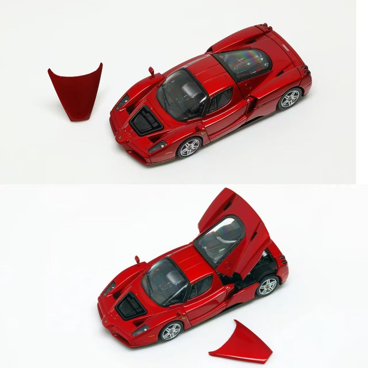 顺丰包邮KingModel1:64法拉力ENZO 金属红恩佐可开前后盖合金模型