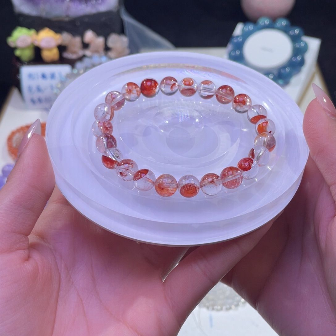 未镶嵌手链水晶芬达胶花水晶8+