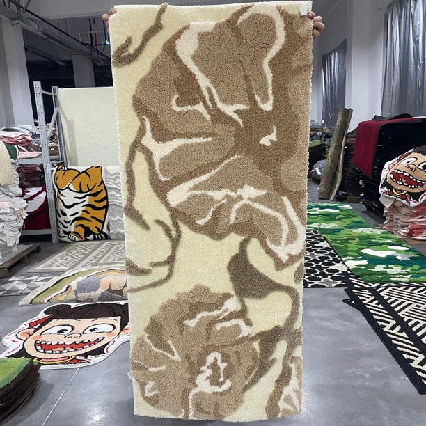 美拉德简约高端飘窗加厚床边毯立体提花卧室亲肤