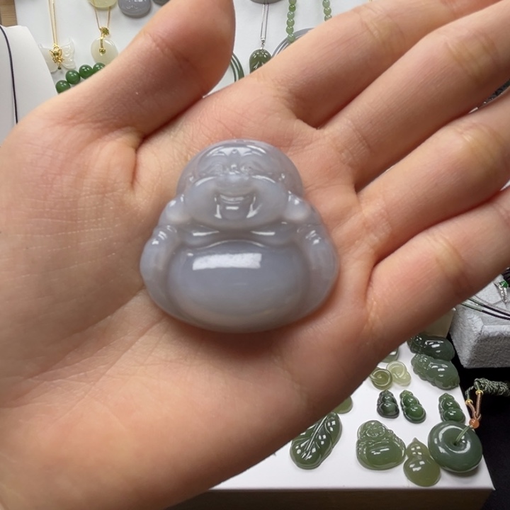 和田玉吊坠(不含链)未镶嵌小**呀