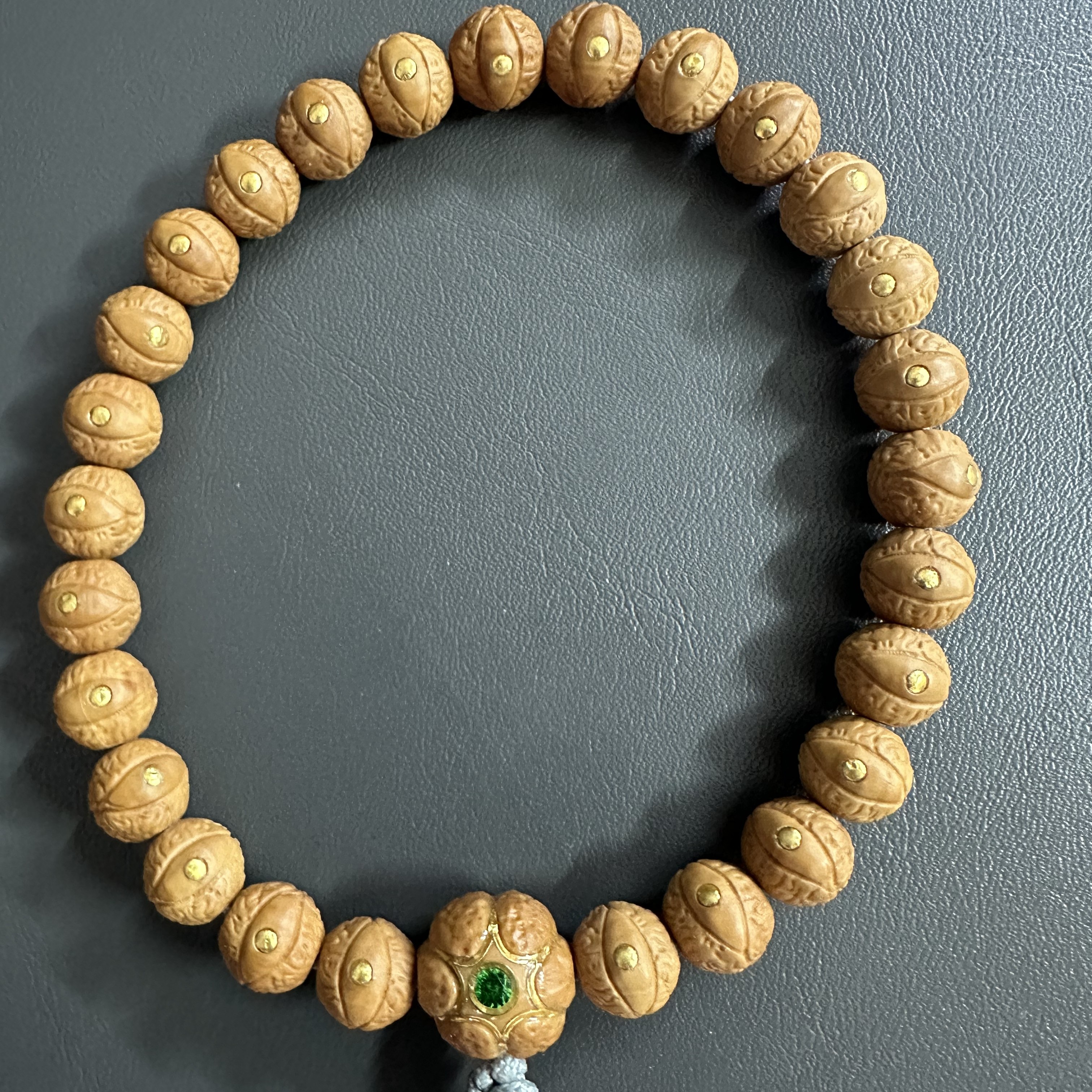 缘祥出品 “小凤眼” 纯手工镶嵌24k 猴头手持 尺寸8+9+