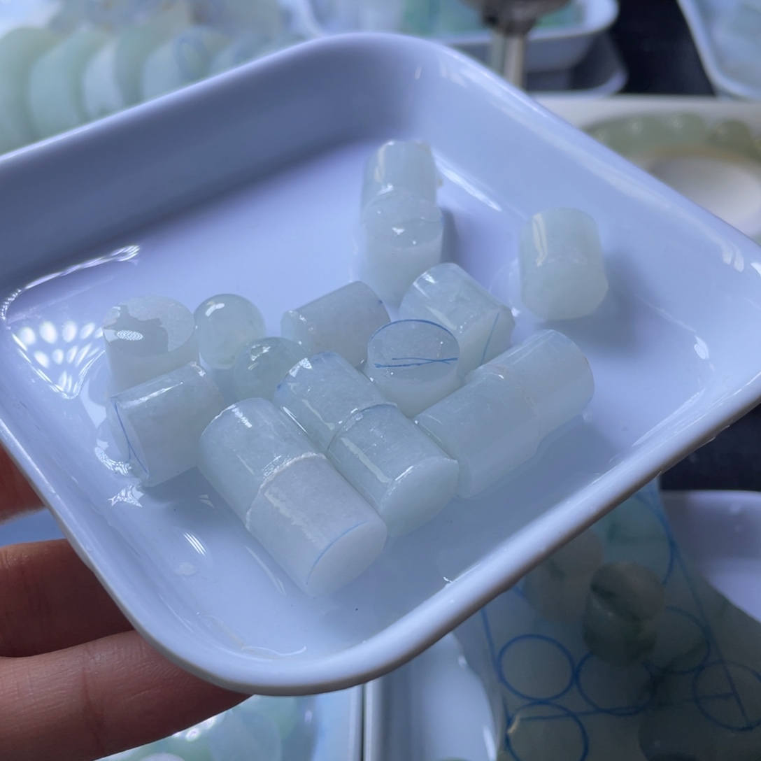 定制翡翠未镶嵌福利白月光卡12珠子17颗包工