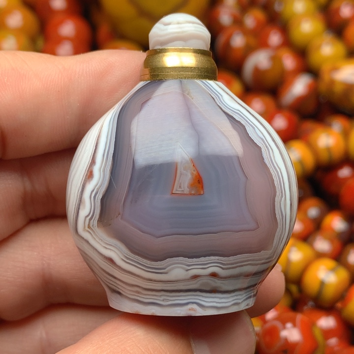 玛瑙/玉髓鼻烟壶未镶嵌