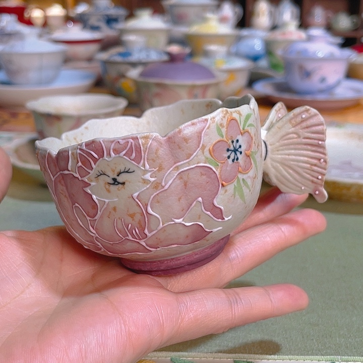 【闪购商品】盖碗火石红-翅膀杯