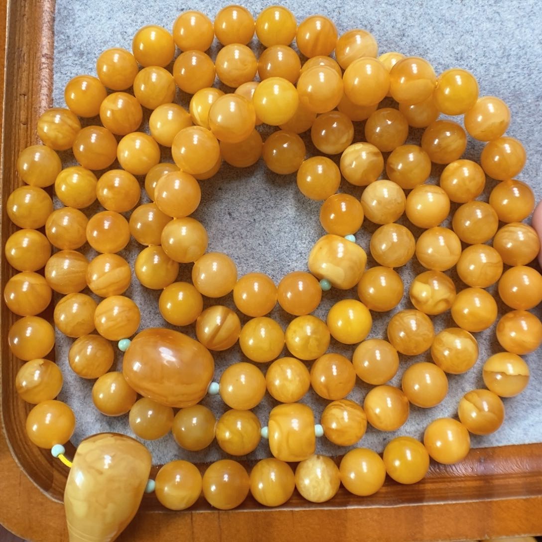 蜜蜡项链未镶嵌蜜蜡108