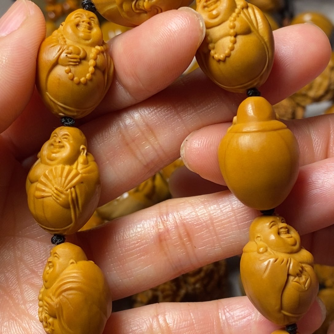 橄榄核手串/手链光面小弥勒1.6