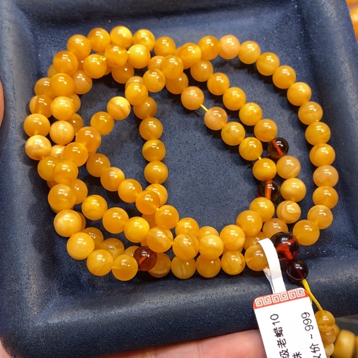 琥珀颈饰未镶嵌蜜蜡