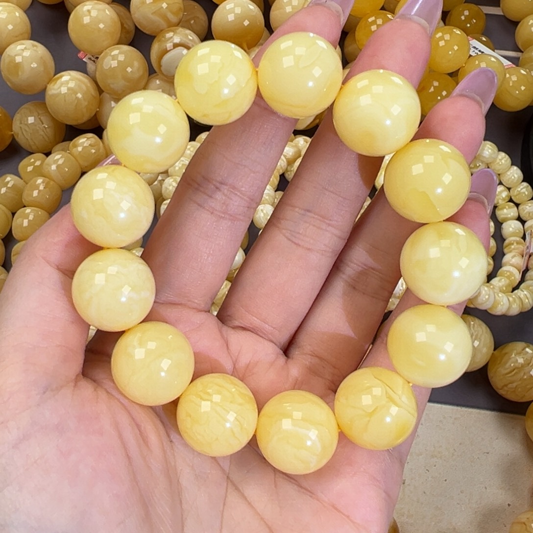 未镶嵌琥珀手链36.6白蜡
