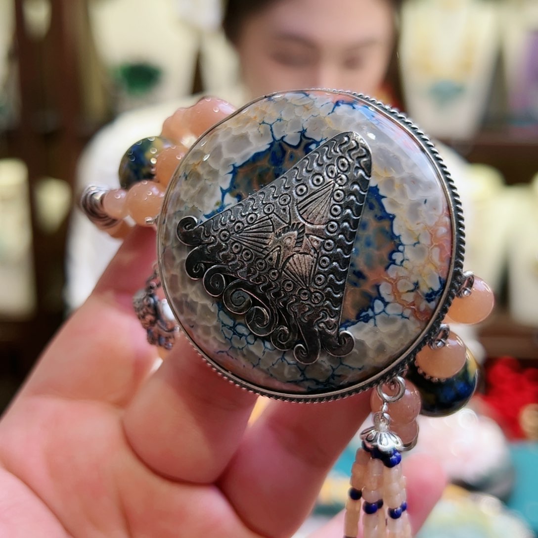 玛瑙手链未镶嵌古风