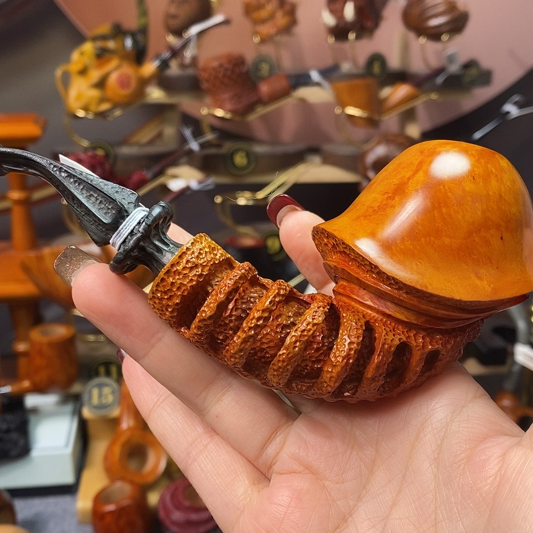 栖***院石楠木烟斗手工制作