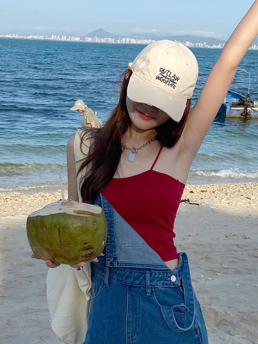 美背小吊带女内搭带胸垫文胸一体背心夏外穿打底抹胸 1325