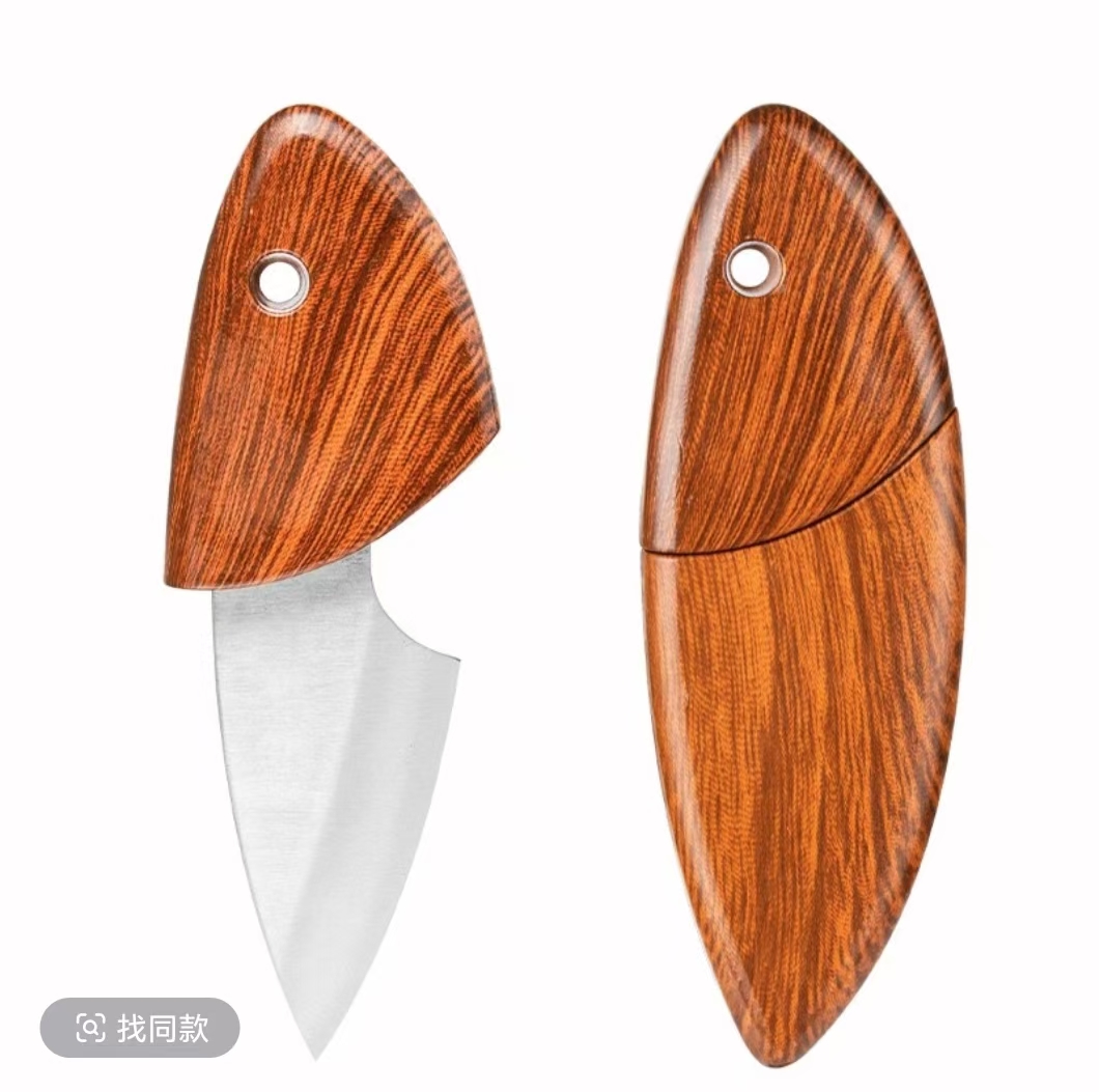 户外短款迷你厨房削皮刀木鱼小刀AA