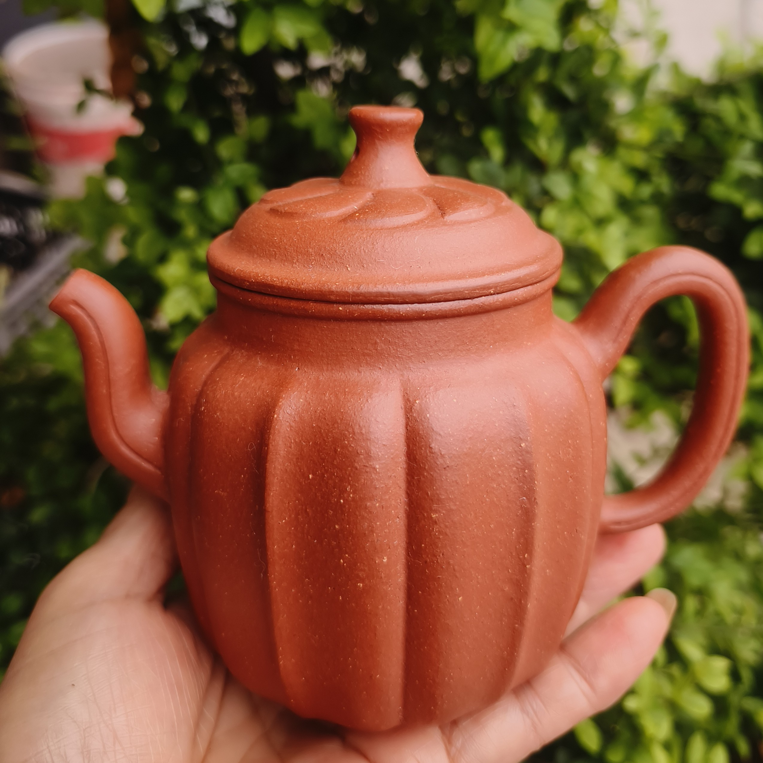《菱花》原矿降坡半手工一260cc宜兴紫砂壶