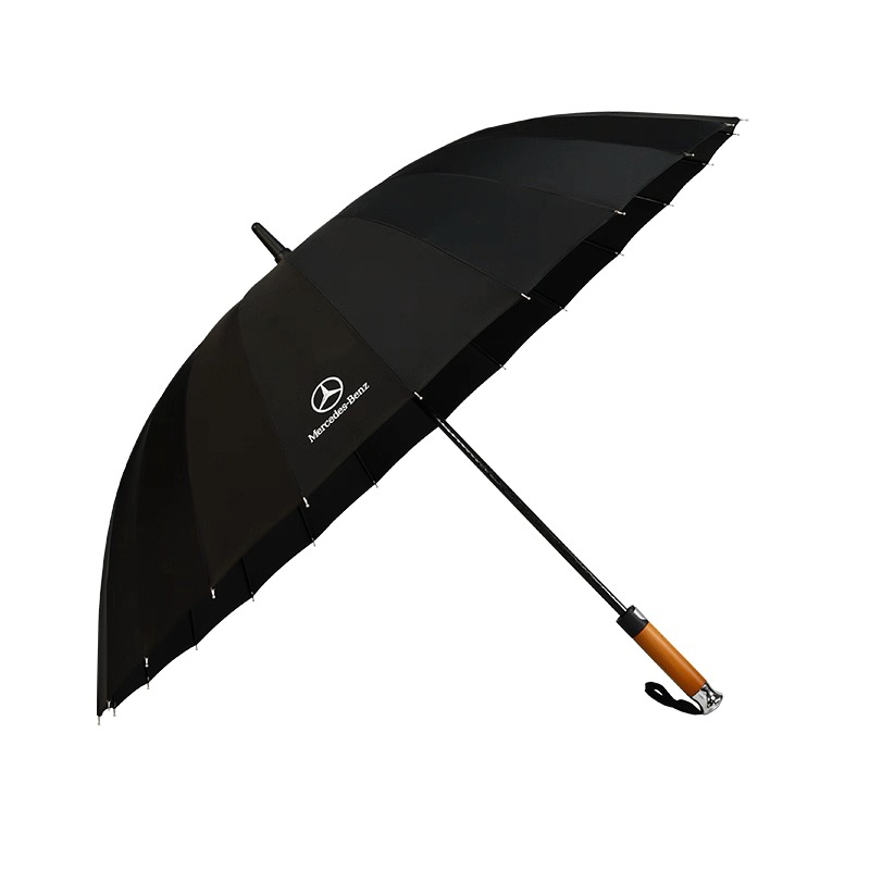 24骨长柄自动晴雨两用加大加厚加固抗风带防水套雨伞