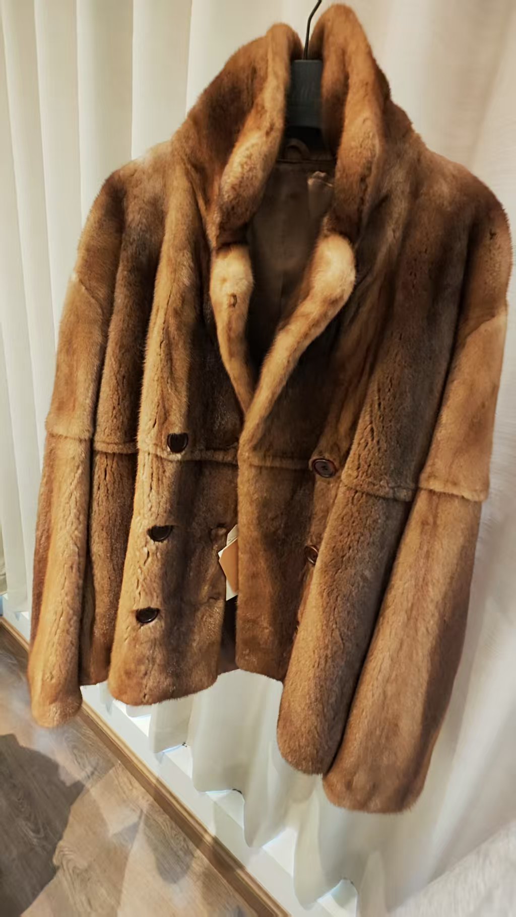 KOKOWANG  富婆款"高端奢华拼接百搭原色水貂外套   304624I03W48