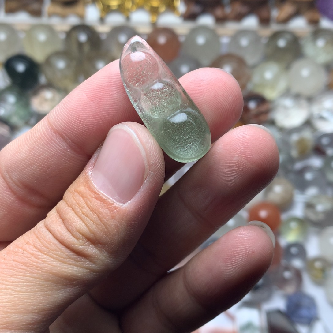 水晶珠宝半成品未镶嵌幽灵雕刻