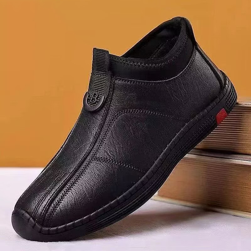 2096皮鞋男秋季2025新款潮流男士休闲鞋防滑软底耐磨商务透气男鞋