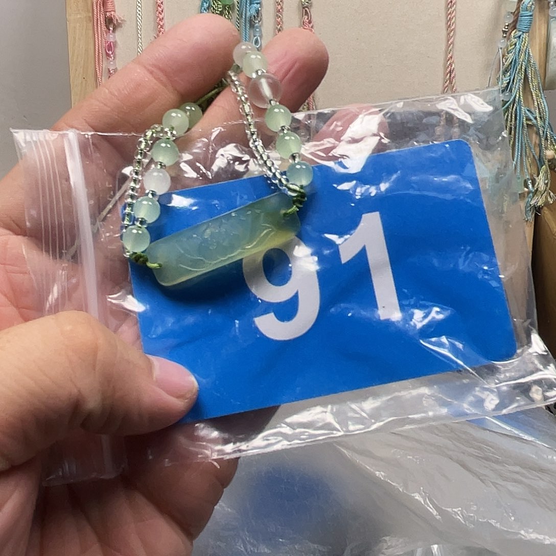 蛇纹石玉合金颈饰