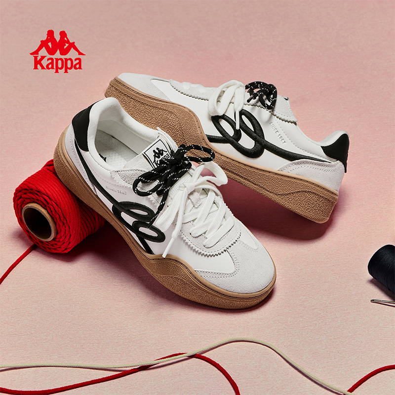 Kappa/卡帕情人结潮流情侣鞋厚底德训鞋百搭时尚鞋冬季新鞋子07CE