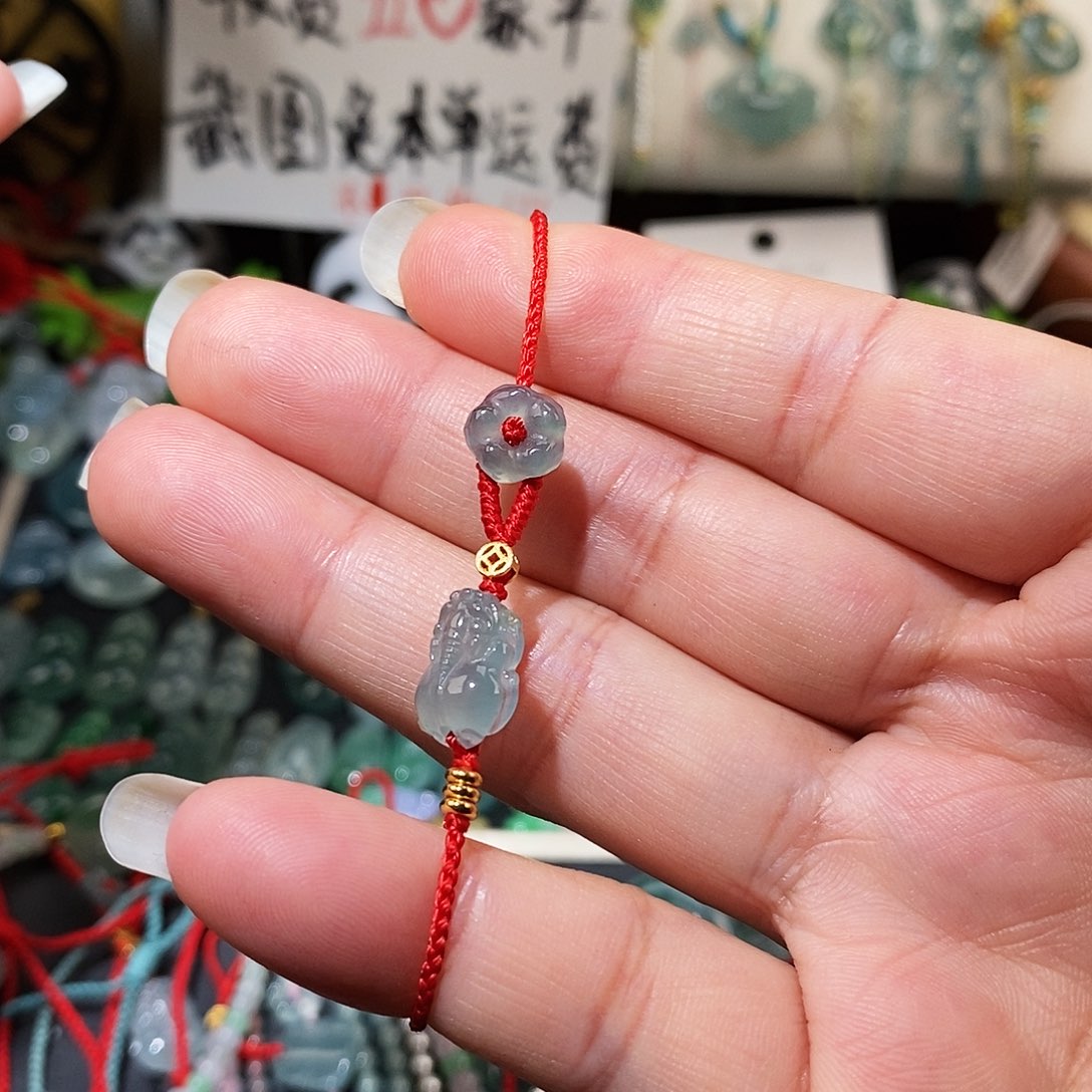 翡翠未镶嵌颈饰貔貅手绳15