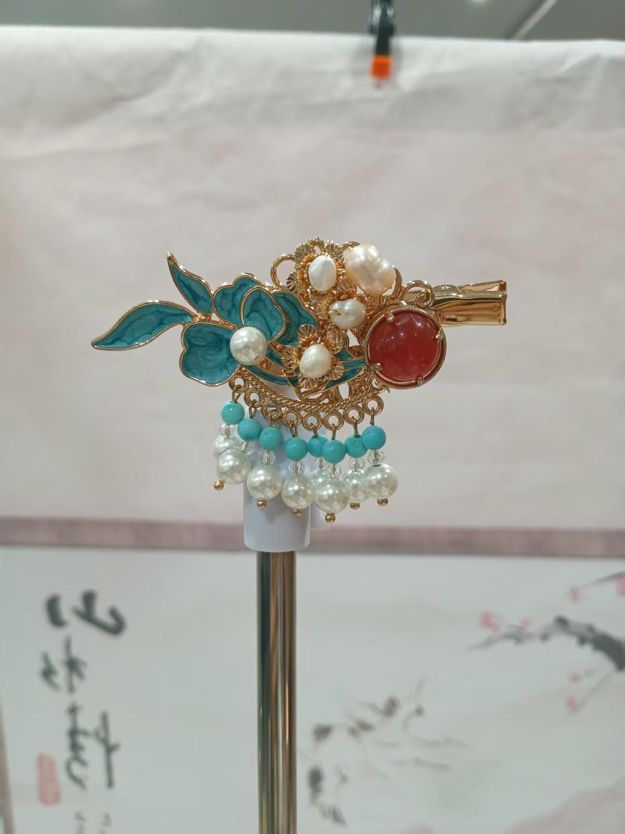 古悦倾城（风华对夹）明制配饰女复古复古风复古宫廷森系古典边夹