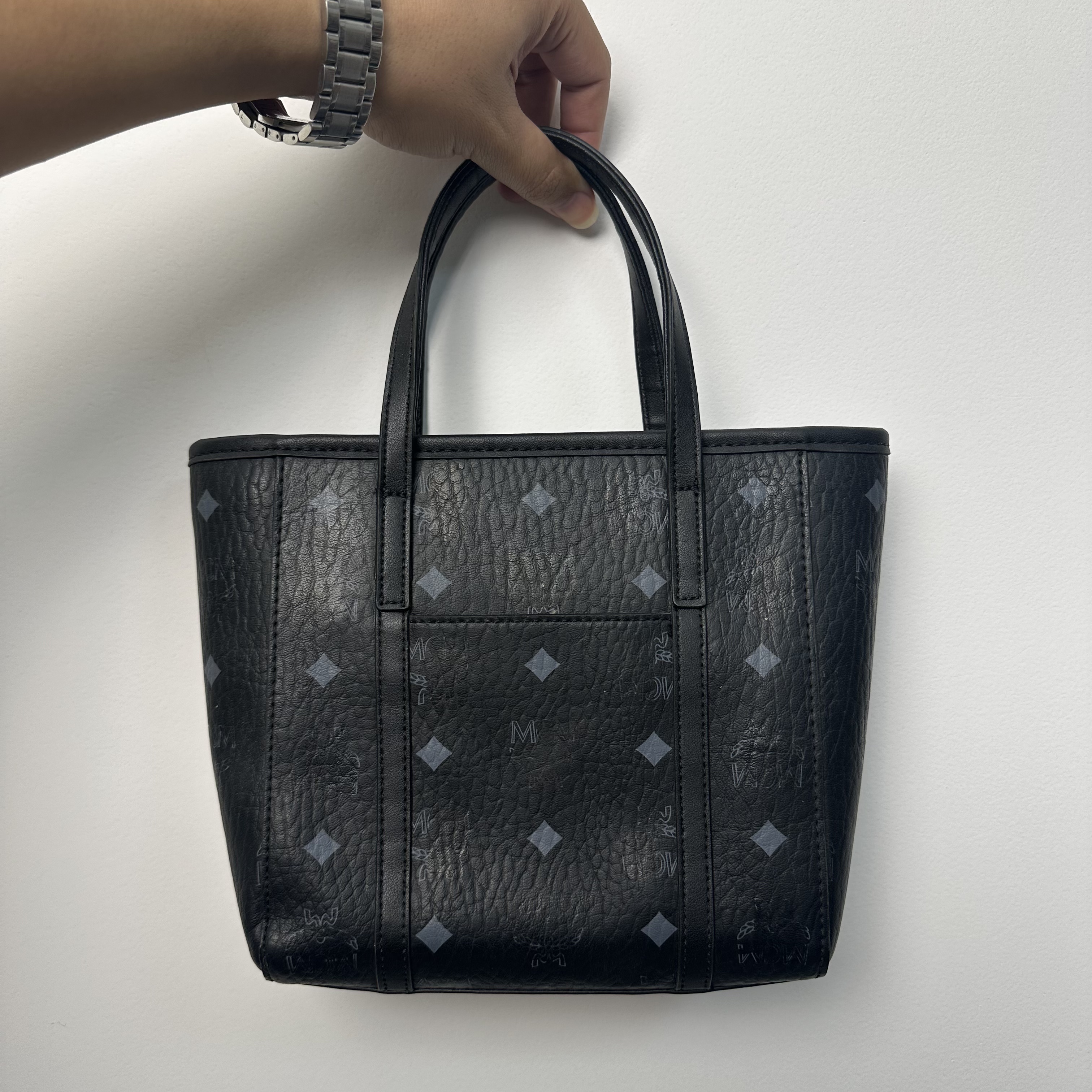 11【菜篮子托特中号】单肩经典休闲做旧斜挎包格子雅耐磨纯色方形