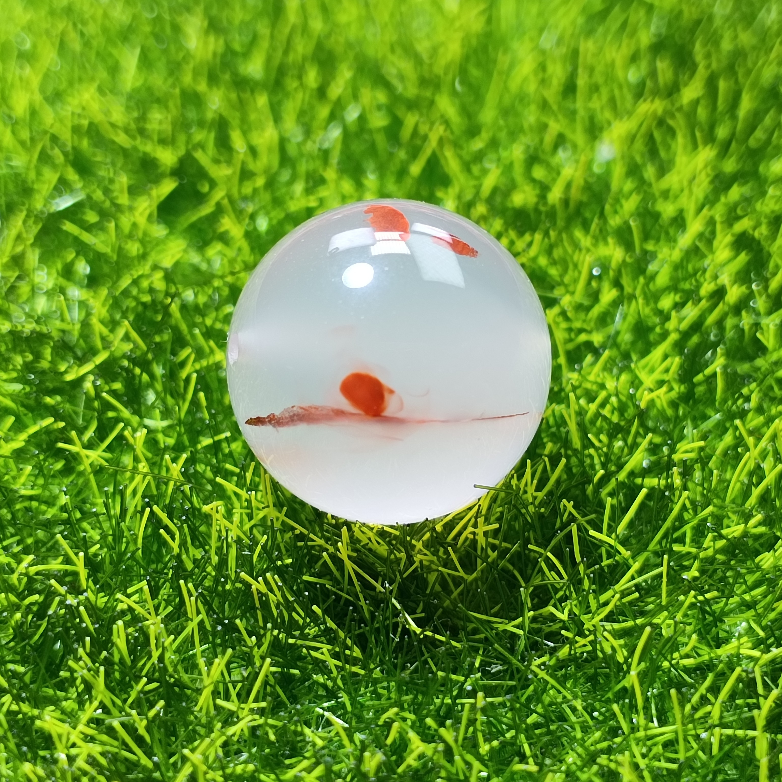 南红玛瑙冰飘意境圆珠【尺寸15.1mm】