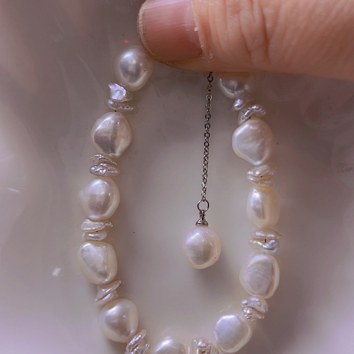 淡水珍珠手绳合金