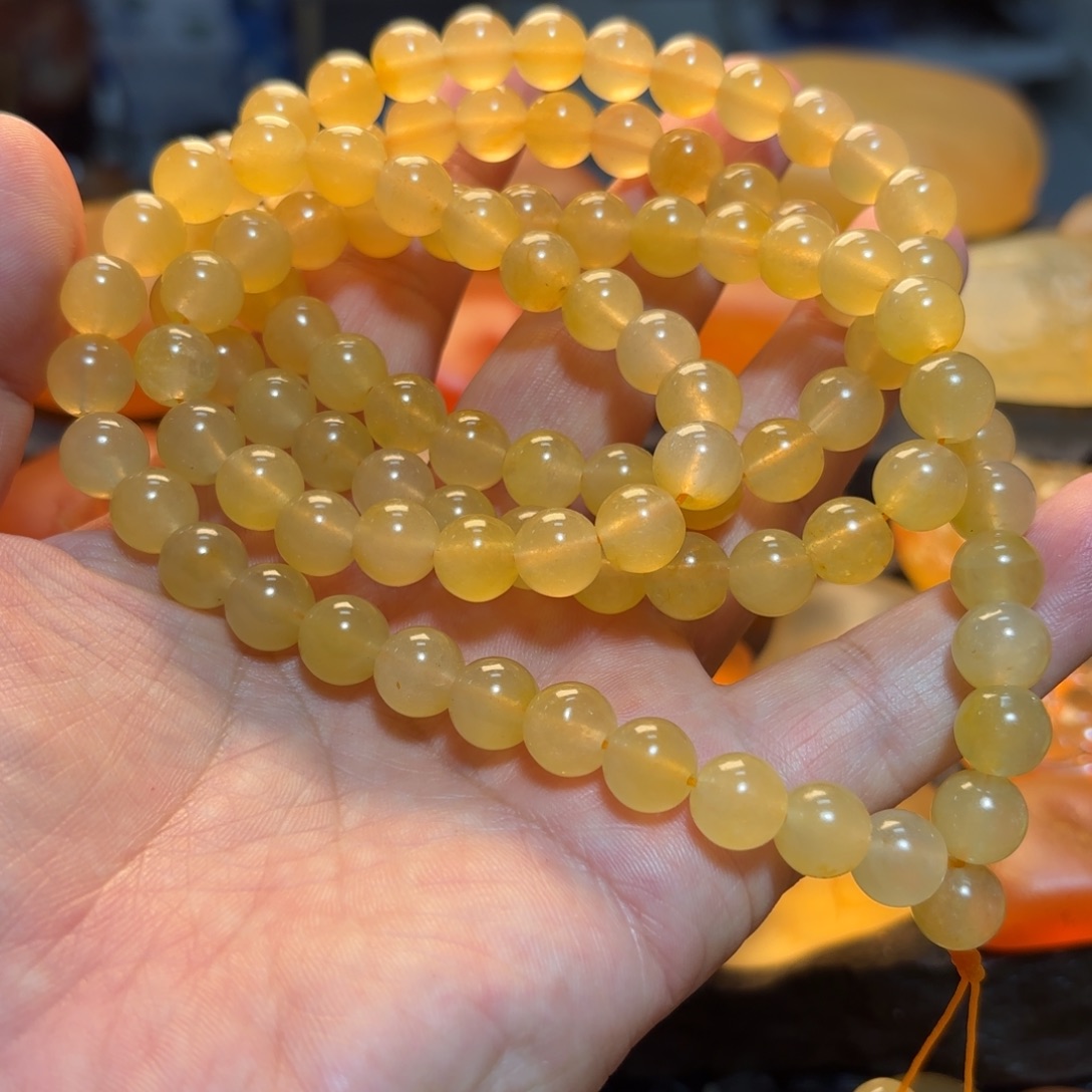 未***活石英岩玉未镶嵌手串