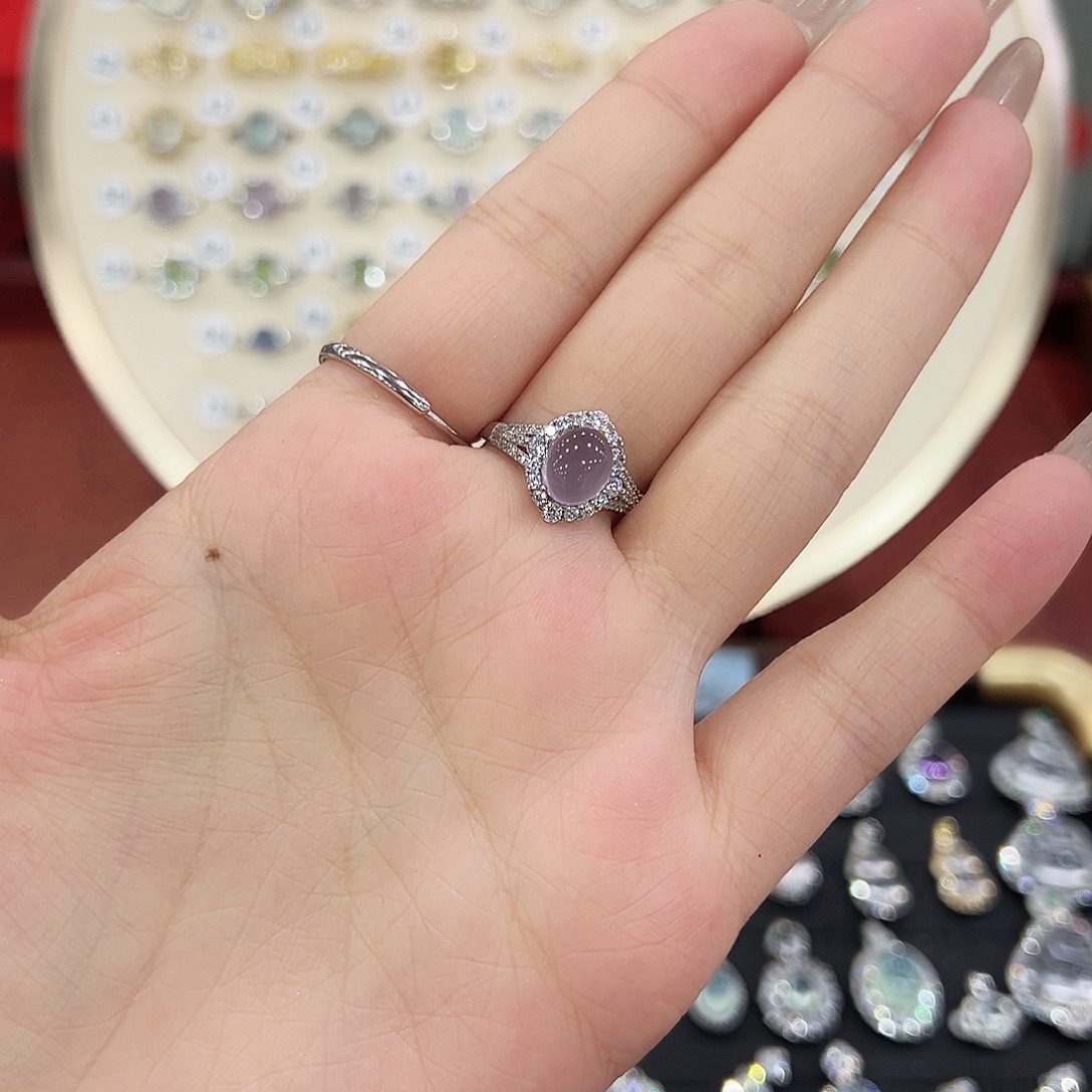 扑***你戒指烟晶银S925镶嵌