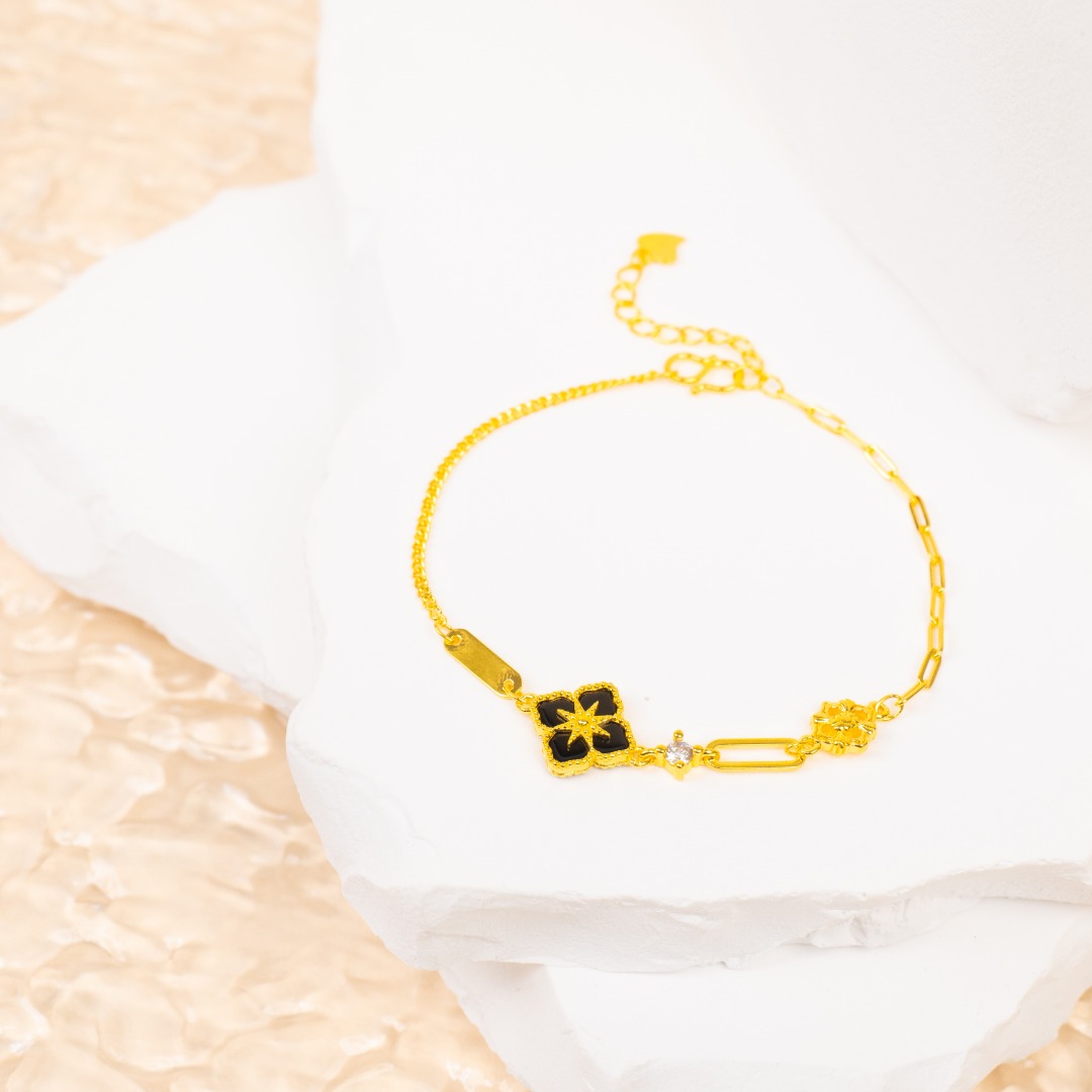 足银手链 布家点z布家手链黑