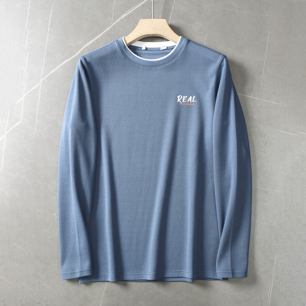 98棉　柔软亲肤　品牌撤柜百搭休闲圆领卫衣男长袖套头打底衫体恤