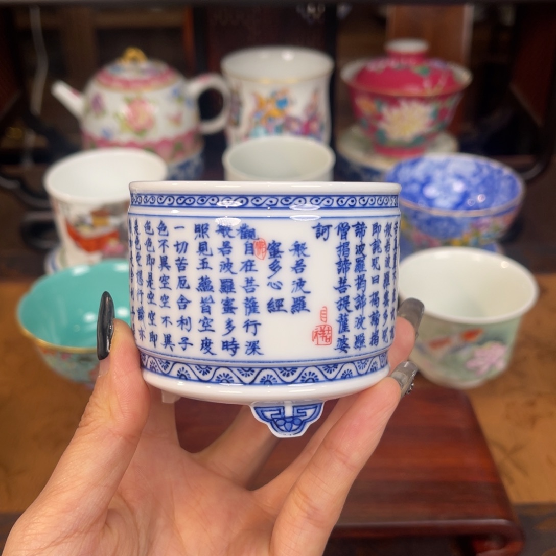 天***强景德镇全手工手绘陶瓷