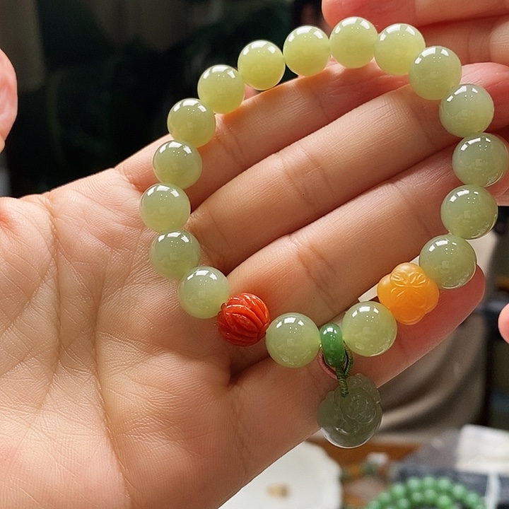 和田玉未镶嵌手链