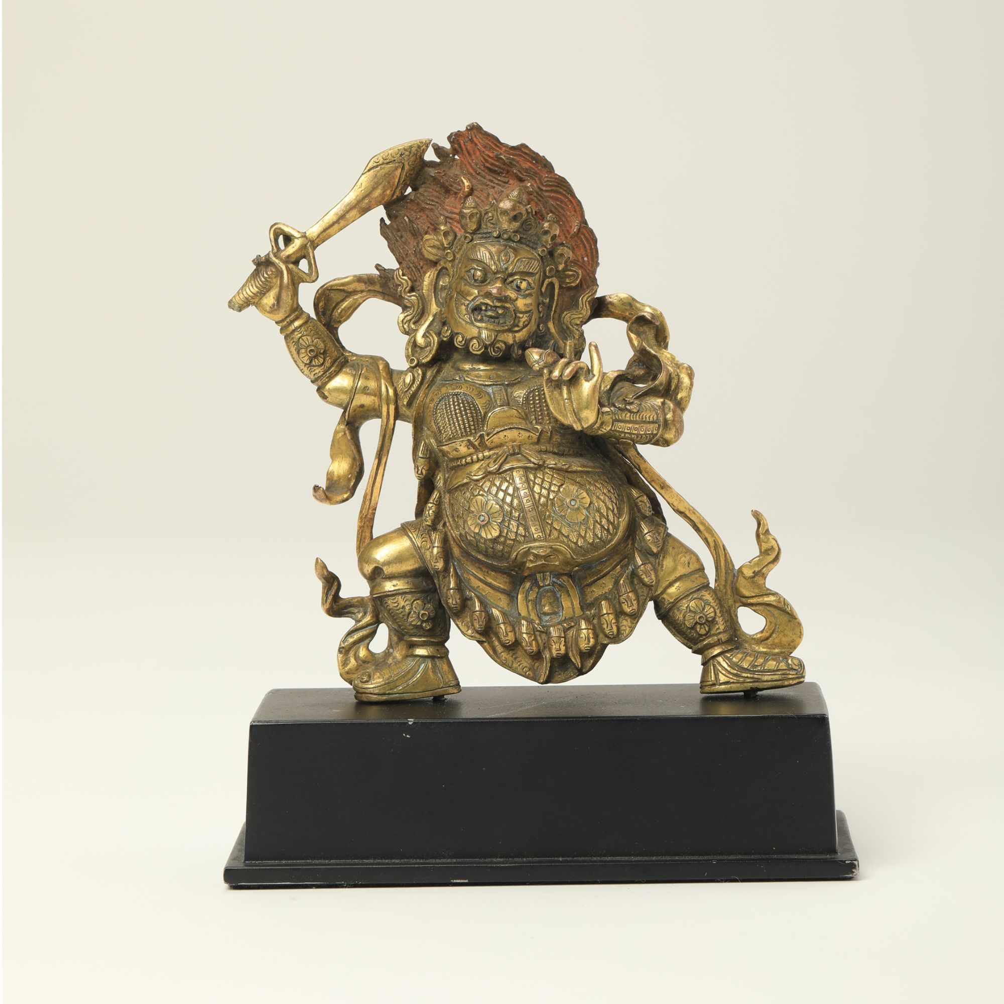 【1月22日古董拍卖】3211 清 铜鎏金大红司命主