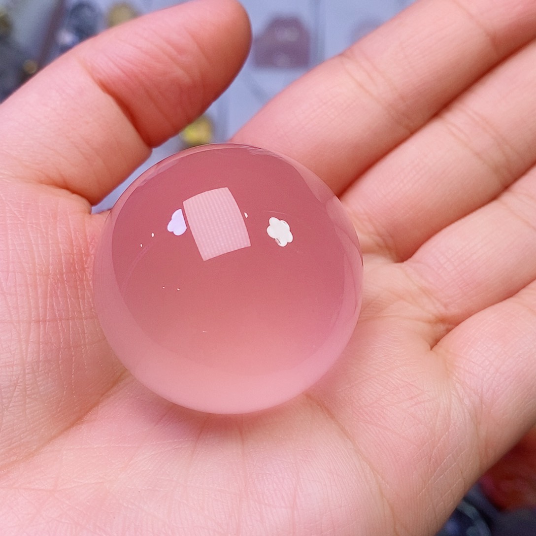 水晶天然粉晶球未镶嵌天然粉晶球天然粉晶球