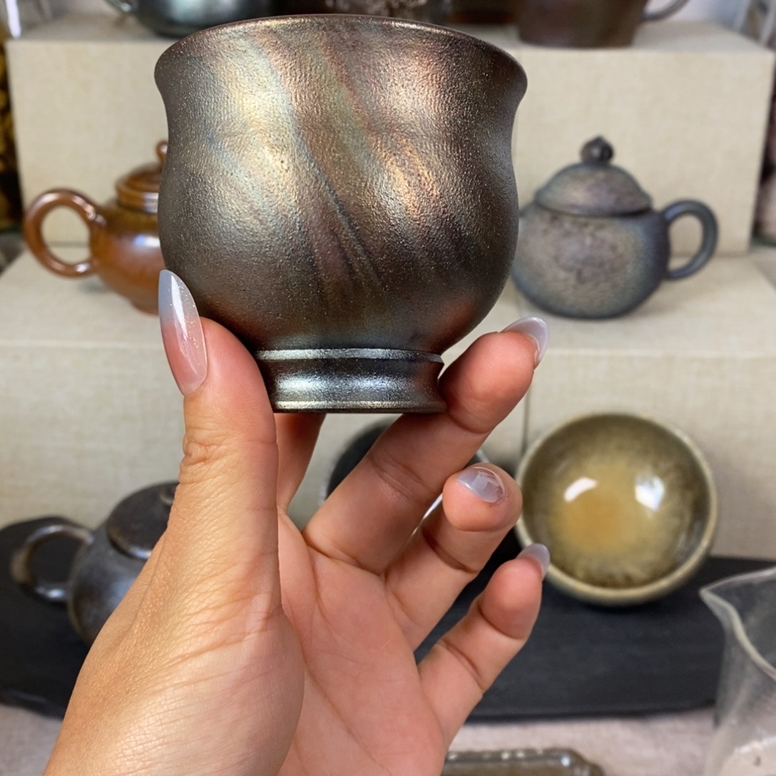 建水紫陶柴烧主人杯
